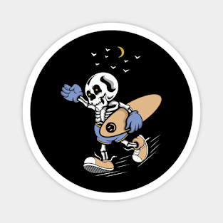 Surf and skull Magnet